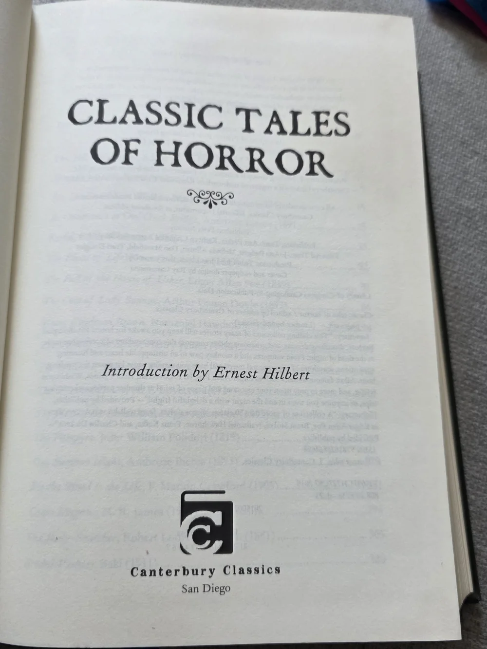 Classic Tales‎ of Horror Hardcover Book Great For Collections